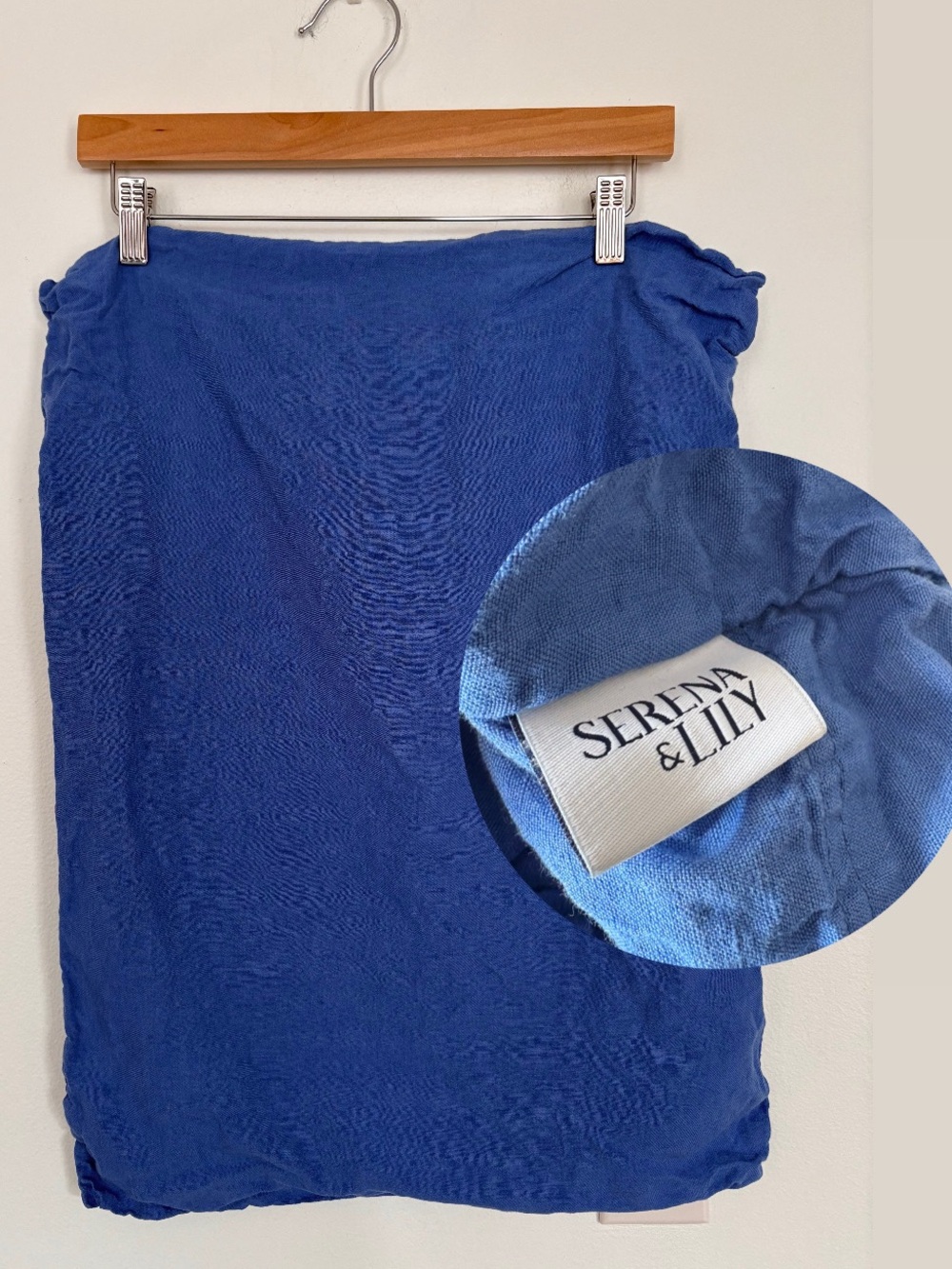 Serena & Lily || Positano Linen Pillow Sham Standard Blue
